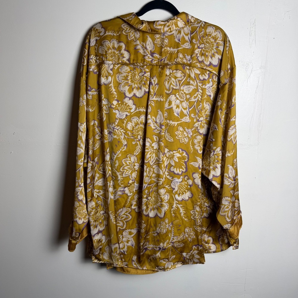 Free People Golden Combo Dreamy Days Pajama Set Oversized Wide Leg - Picture 3 of 13
